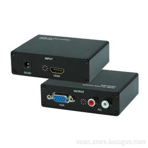 HDMI Converter into VGA Video and R/L Audio Output